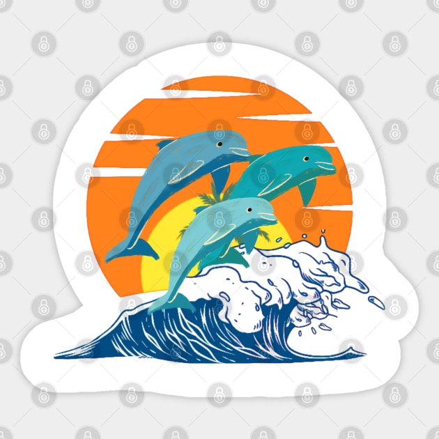 Dolphin Sticker by SaiFani